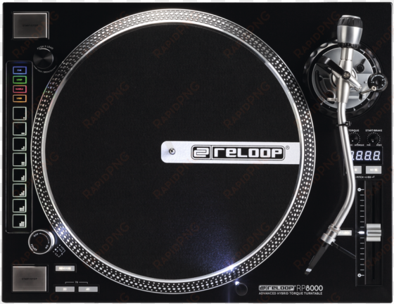 advanced hybrid torque turntable with curved tone arm - reloop rp 8000