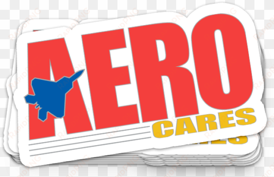 aero cares rewards program die cut sticker