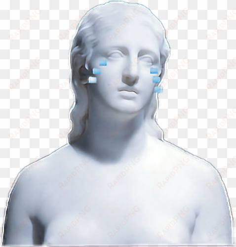 Aesthetic Crystatue Statue White Vaporwave - Vaporwave Aesthetic Statue transparent png image