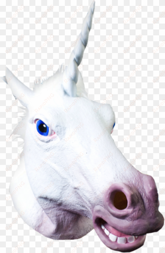aesthetic horse unicorn white mask unicornio mascaraca - unicorn head transparent