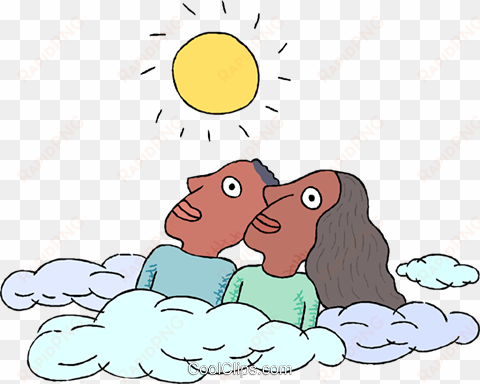 african american couple looking at sun royalty free - looking at the sun clipart