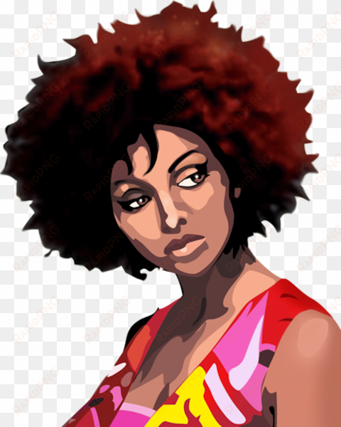 afro girl vector - black girl afro cartoon png