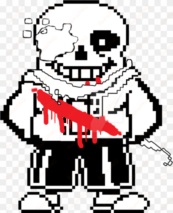 Aftertale Sans/geno Sans Battle Sprite By Falconty123 - Sans Sprite transparent png image