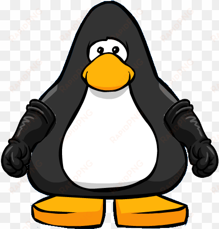 agent top secret gloves player - club penguin black penguin