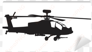 ah apache longbow silhouette wall mural pixers - apache helicopter silhouette