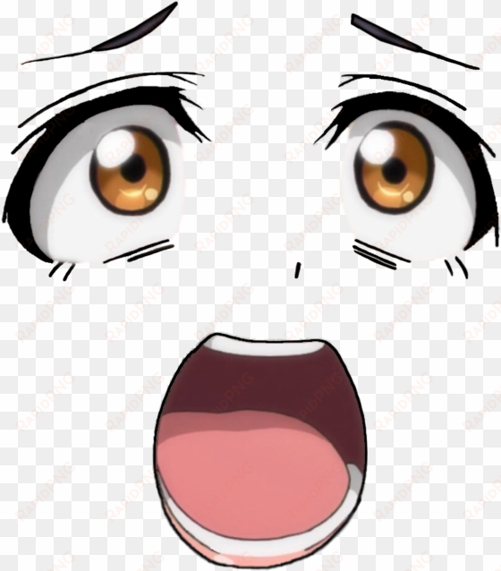ahegao face png - anime eyes and mouth