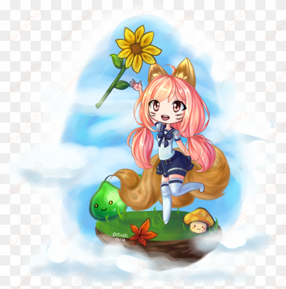 Ahrie Catnapsart Maplecontest Width=676&height=676 - Portable Network Graphics transparent png image