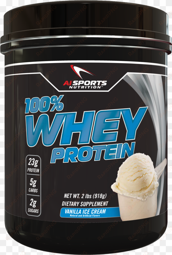 Ai Sports Nutrition 100% Whey Protein Vanilla Ice Cream - Vanilla Ice Cream 100% Whey Protein Powder 2 Lbs (28 transparent png image