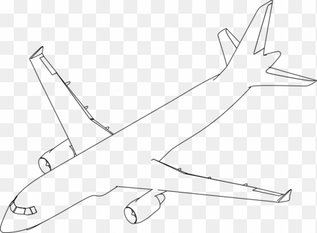 airplane aircraft line art drawing - drawing airplane