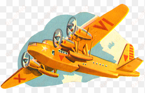 airplane scrap image, orange airplane clip art - vintage airplane png