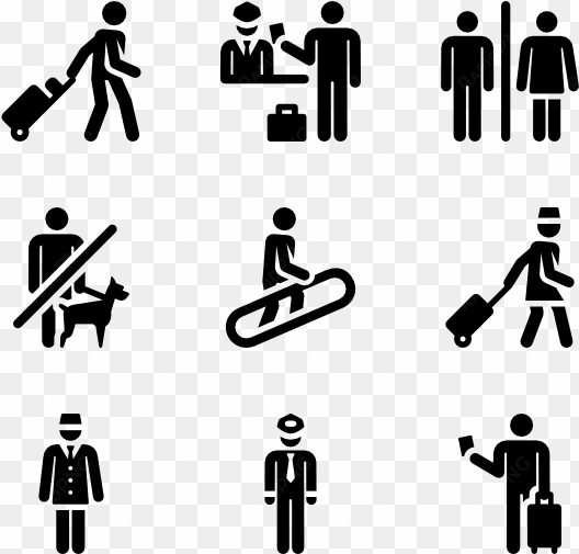 airport human pictograms - graphic design