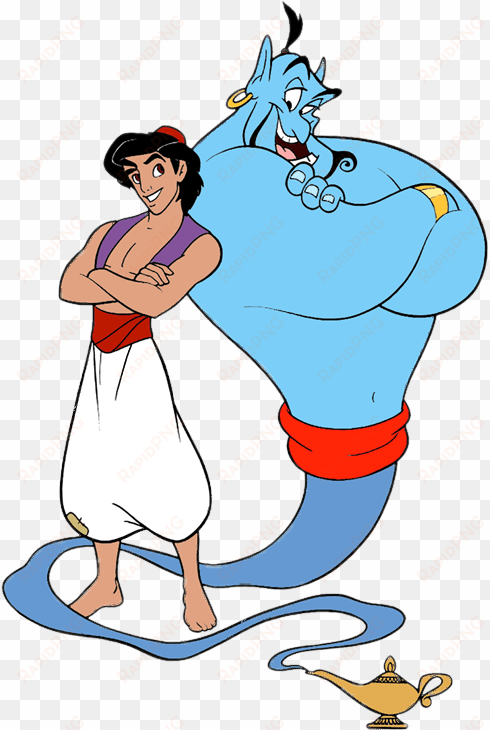 aladdin and genie - aladdin y el genio