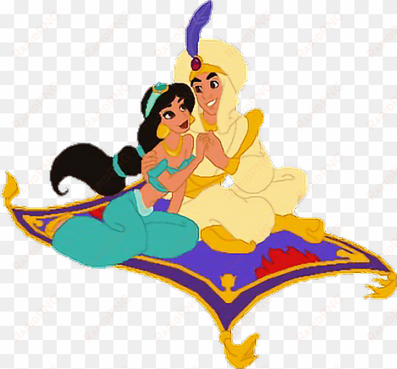 aladdin and jasmine - aladdin and jasmine on carpet png