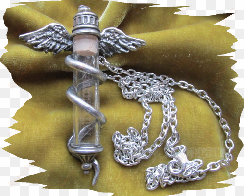 alchemy brings you the rod of asclepius, also known - pendant