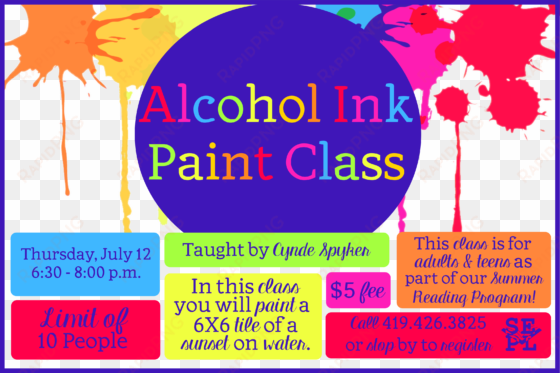 alcohol ink paint class - live love camp writing journal: lined and blank pages