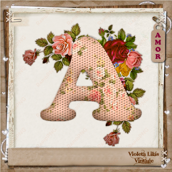 alfabeto com flores vintage - vintage flowers