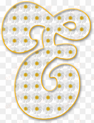 alfabeto con margaritas - letras decoradas de margaritas