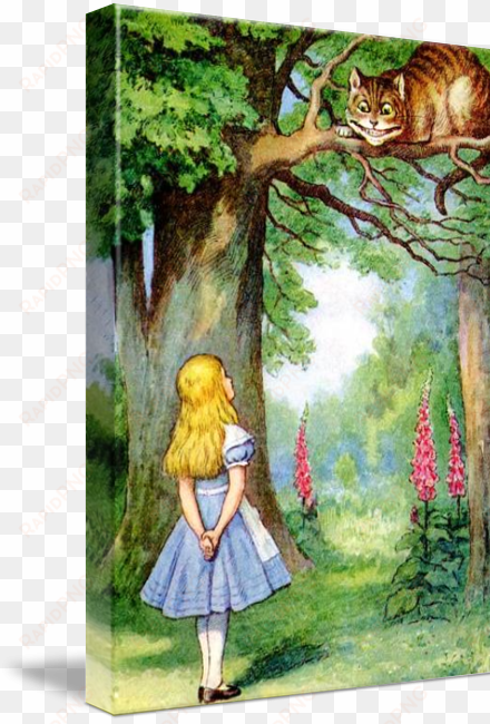 "alice and the cheshire cat in wonderland" by grant - alice in wonderland cheshire cat in tree
