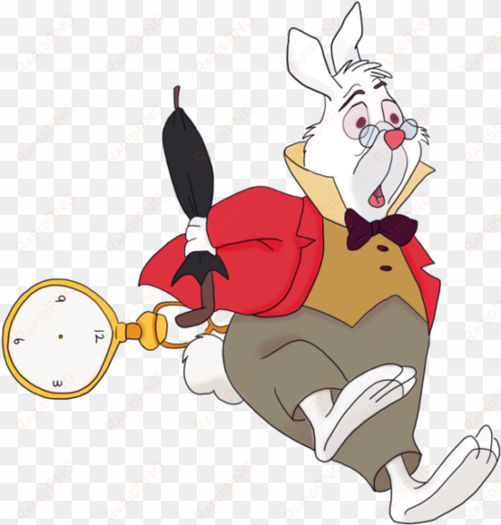 Alice In Wonderland Rabbit Png - Alice In Wonderland Mad Hatter And White Rabbit transparent png image