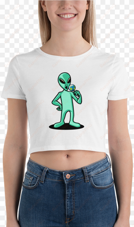 alien planet pop women's crop top - crop top