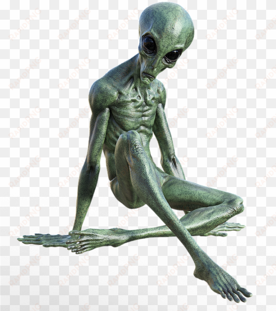 alien sitting