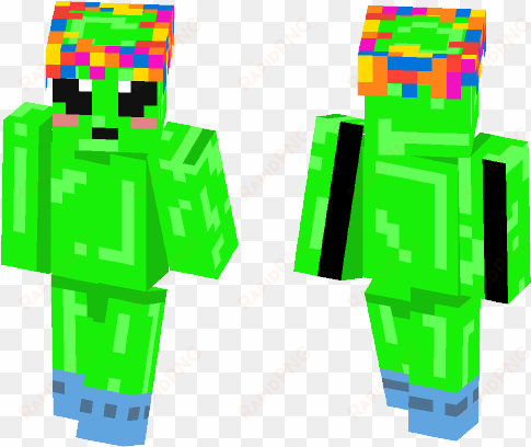 alien w socks and flower crown flower crown minecraft - graphic design