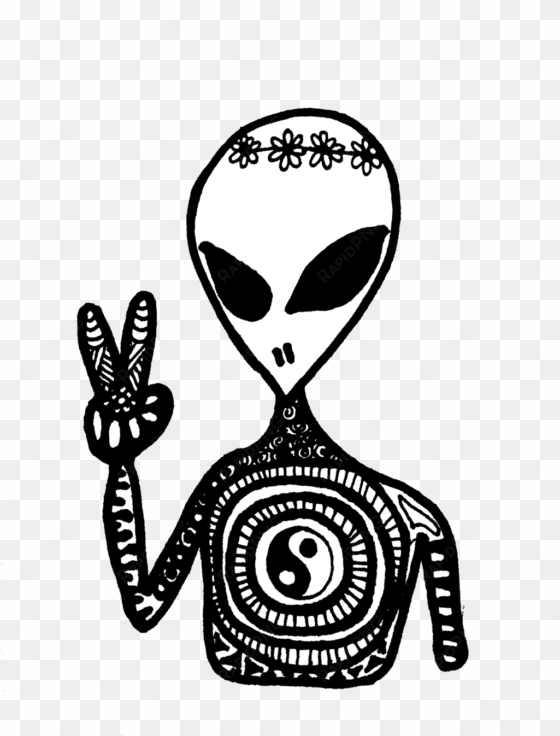 alien zentangle - girls trippy stickers