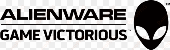alienware game victorious logo lockup vertical white - alienware game victorious logo