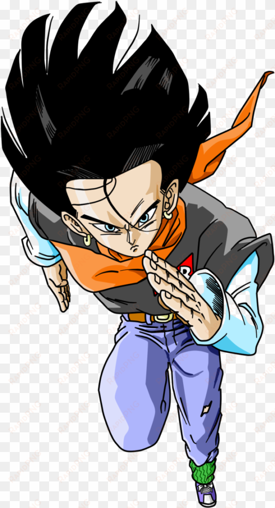 all characters are from the android saga - dbz android 17 png