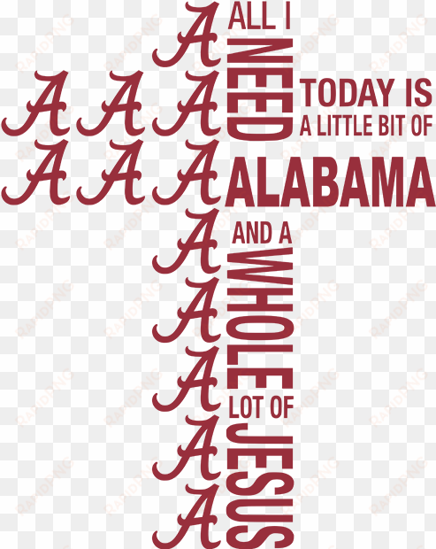 all i need little alabama & lot jesus cross png & svg - alabama crimson tide