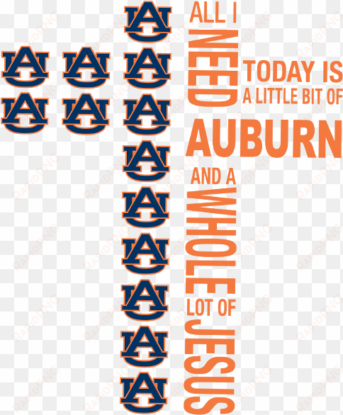 All I Need Little Auburn & Lot Jesus Cross Png & Svg - Sports Coverage Ncaa Auburn Tigers Sheet Set Queen transparent png image