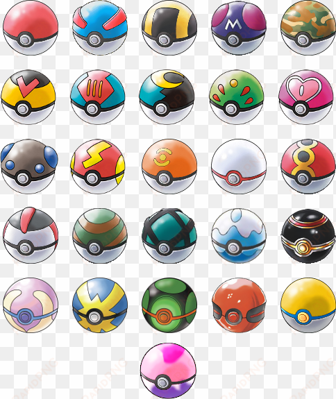 all pokeballs - many pokemons in the world