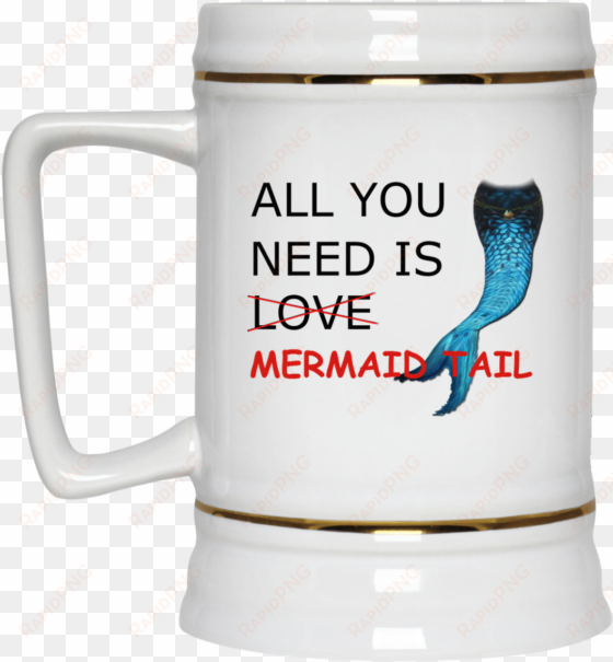 all you need is mermaid tail - quot the beagles quot stylized t-shirt