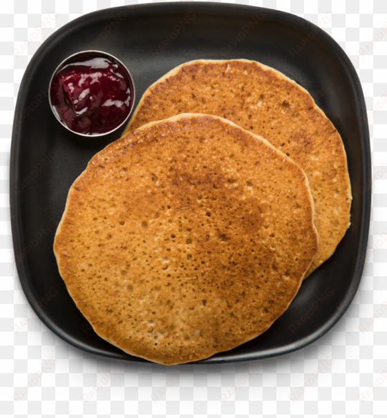 almond butter maple pancakes with berry compote - dosa