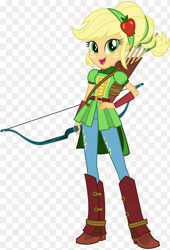 alternate hairstyle, applejack, archery, arrow, arrows, - mlp eg friendship games applejack