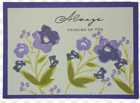 always thinking of you is a beautifully hand stamped - pansy