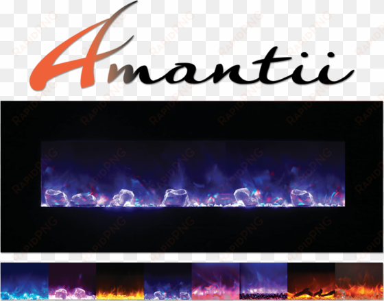 amantii vista bi 50 7 electric fireplace - amantii wm-fm series 48-in built-in or wall mount electric