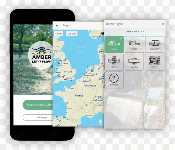 Amber Barrier Tracker Visual - Mobile Phone transparent png image