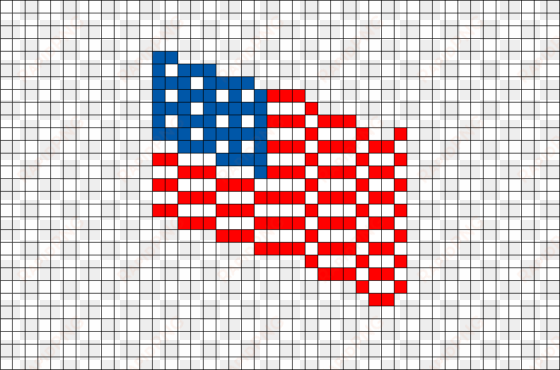 american flag minecraft project - usa flag pixel art