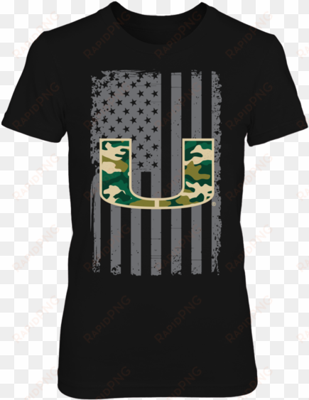 american flag with camo logo miami hurricanes shirt - show your pride - orlando city sc unisex long sleeve