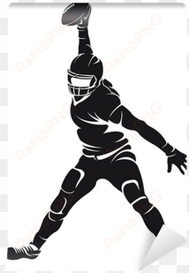 american football player, silhouette wall mural • pixers® - american football woman silhouette