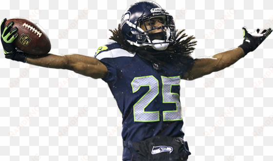 American Football Png - Richard Sherman Autographed Signed Framed 20x30 Canvas transparent png image