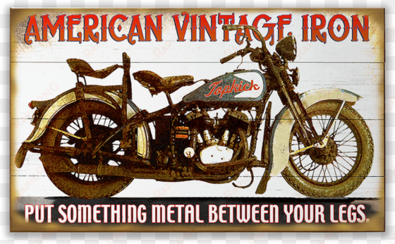 american vintage iron, motorcycle sign old wood signs - motorcycle