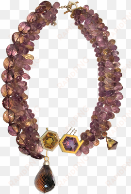 ametrine and diamond necklace