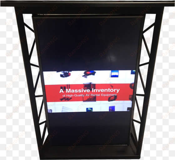 amplivox black metal truss podium for rent - displays2go truss design