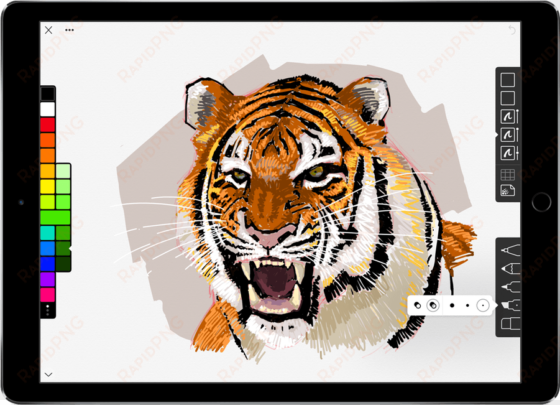 an elegant sketching app for the ipad from the iconfactory - siberian tiger