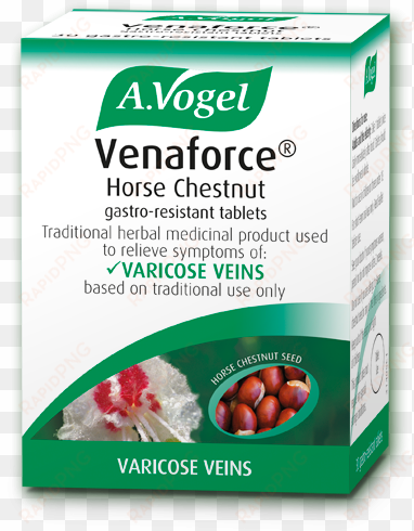 an extract of freshly harvested horse chestnut seeds - a.vogel venaforce 30 tablets