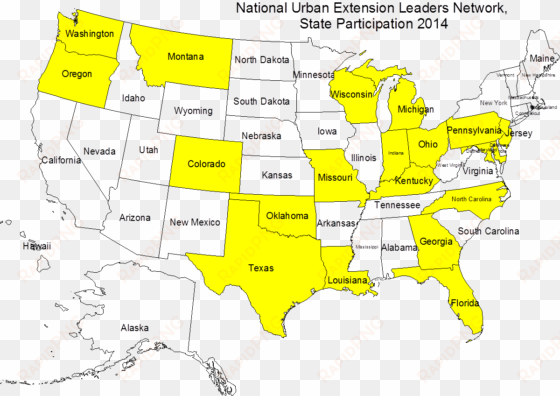 an outline map of the states of the united state of - map