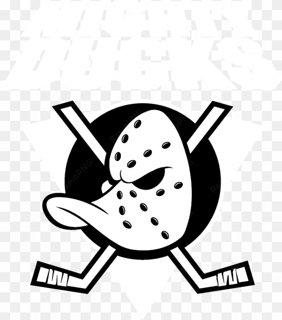 anaheim mighty ducks logo black and white - mighty ducks logo png