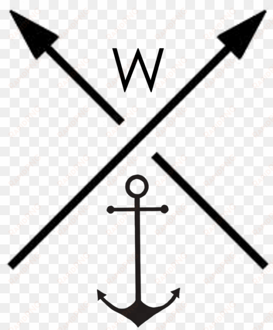 anchorarrow - crossed arrow transparent background